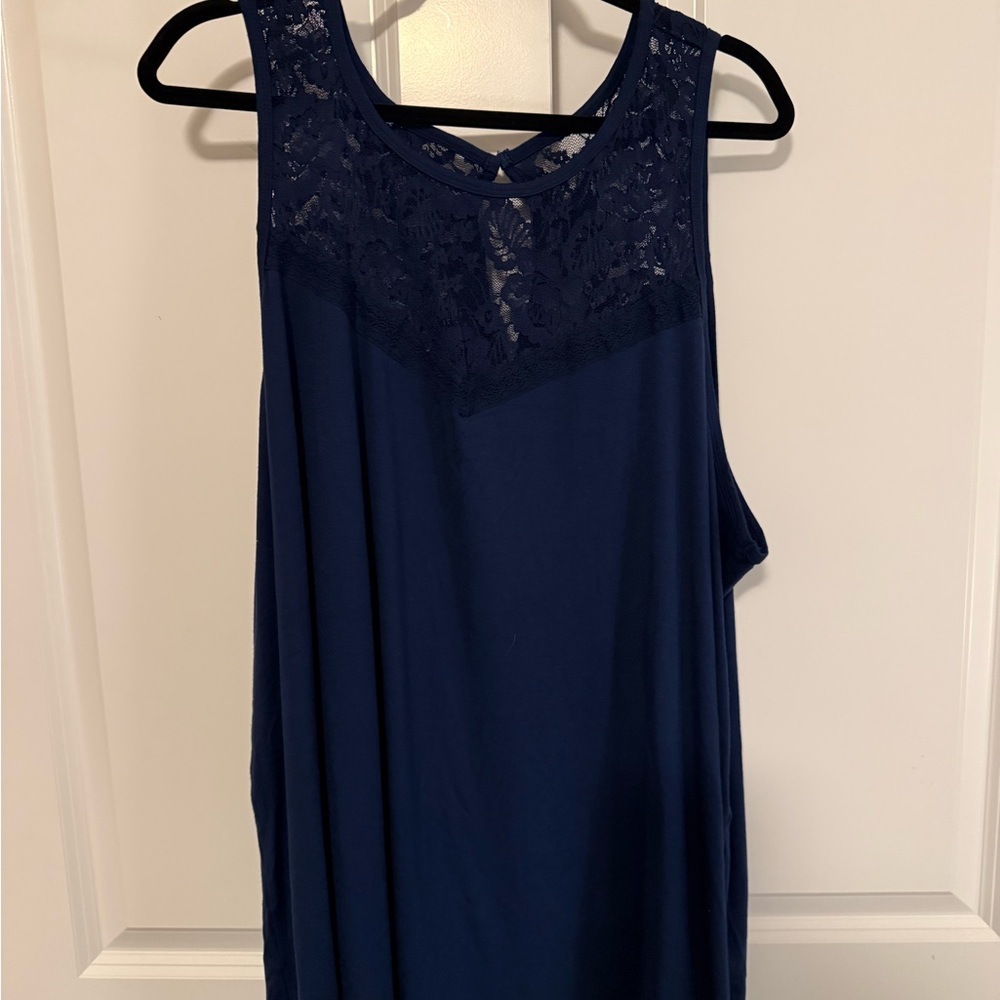 Torrid Deep Blue Lace Knit Top